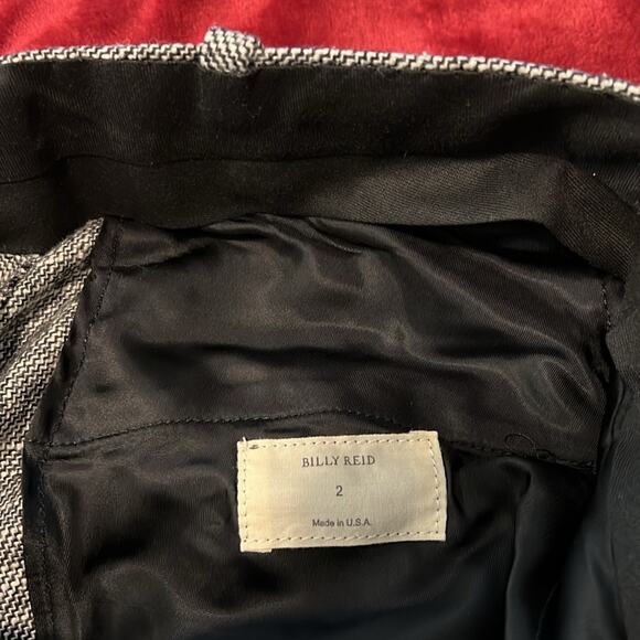 Billy Reid $1200 Wool Silk 2 Piece Pants Suit Jacket Blazer Sz 4 - Picture 7 of 9